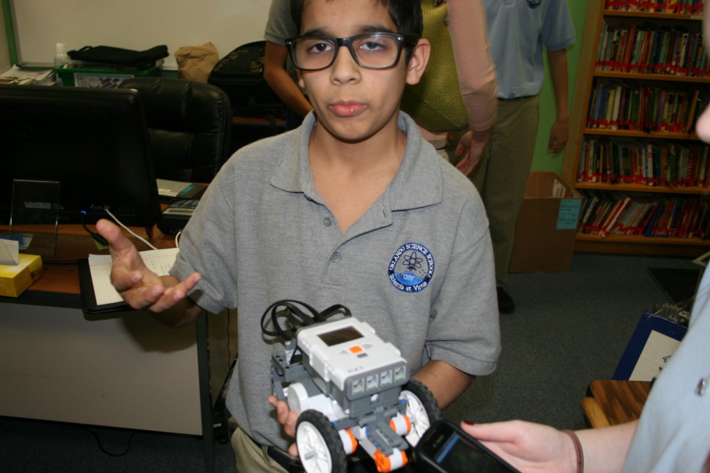 Edwin Cruz, 14, is a ninth-grader at Orlando Science School and a member of the robotics team.