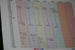 Carlene Meloy's planner shows how she balances her personal life with her work schedule.