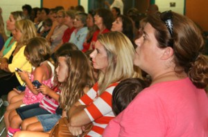 Parents gathered at Rowlett Magnet Elementary in Bradenton, Fla., recently to witness the final vote count to turn the district school into a charter school.