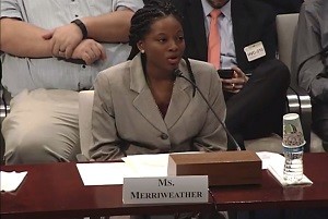 Denisha Merriweather testifies before the House Education and Workforce Committee during a hearing on school choice.