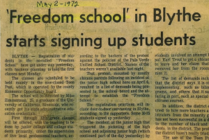 Escuela Freedom School headline