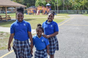LaToya Jones' daughters have found a new home at their Catholic school.